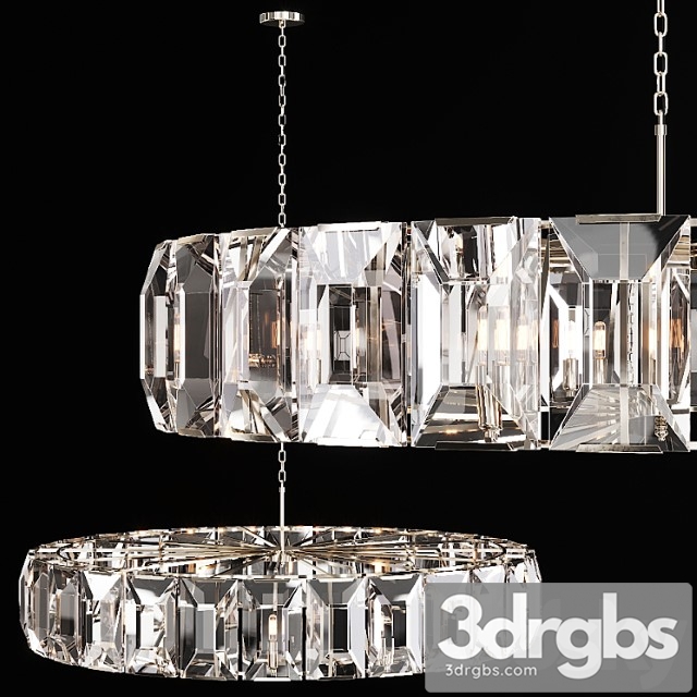 Restoration Hardware Harlow Crystal Chandelier 60 Nickel