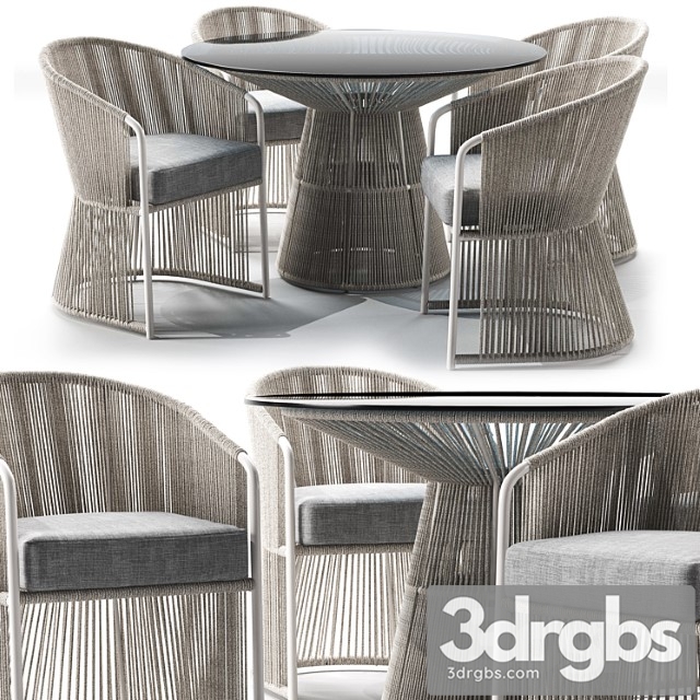 Tibidabo table and tibidabo dining armchair