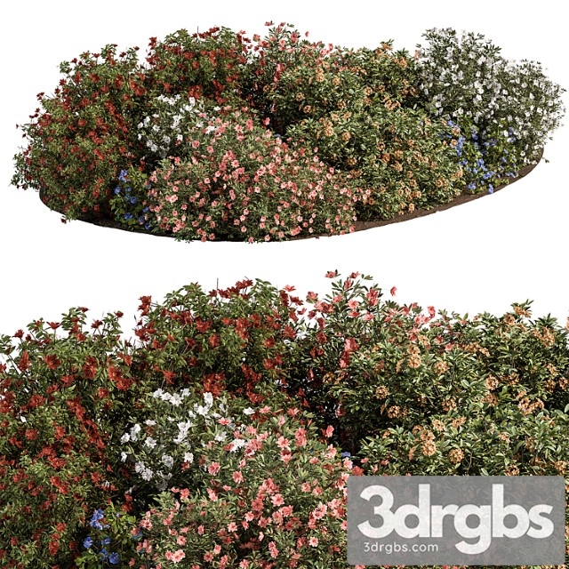 Garden Colorful Flower Bush Set 452