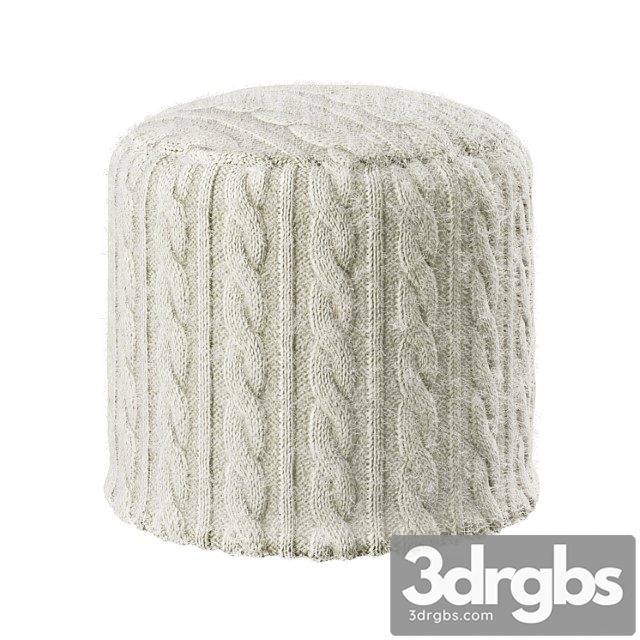 Knitted pouf