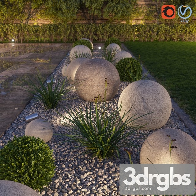 Landscape Composition Concrete Balls