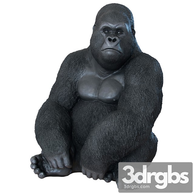 Deco figurine monkey gorilla side xl