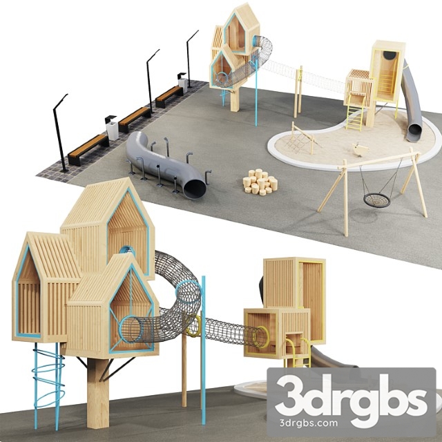 Modern Wooden Playground 1