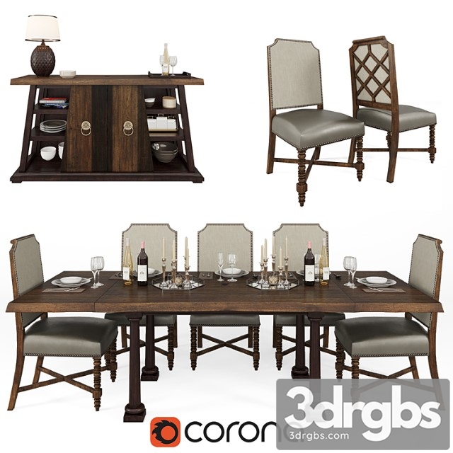 A R T Furniture Inc American Chapter Formal Dining Room Group