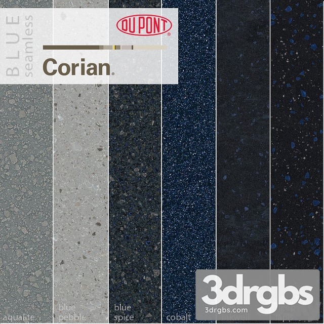 Dupont Corian Kitchen Countertops Blue 1