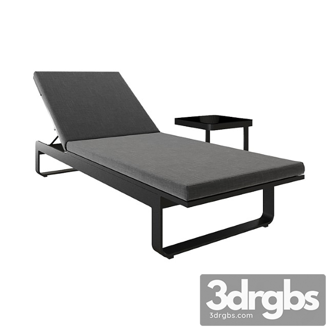 Sun lounger black