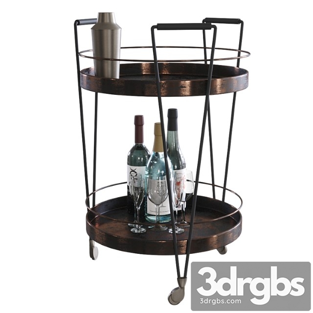 Mobile bar table crossroads with filling 2