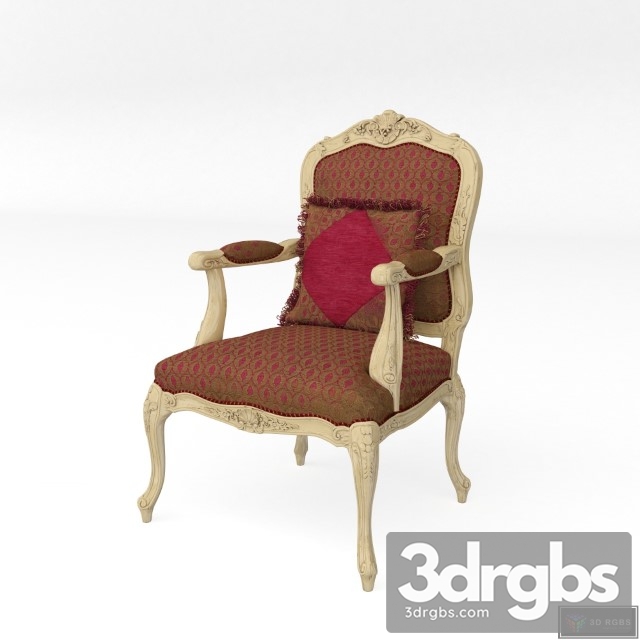Louis French Antique Brown Armchair