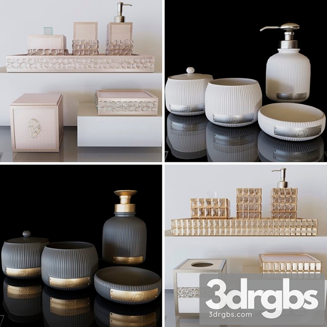 A Set Of Bathroom Accessories Soap Dish Collection