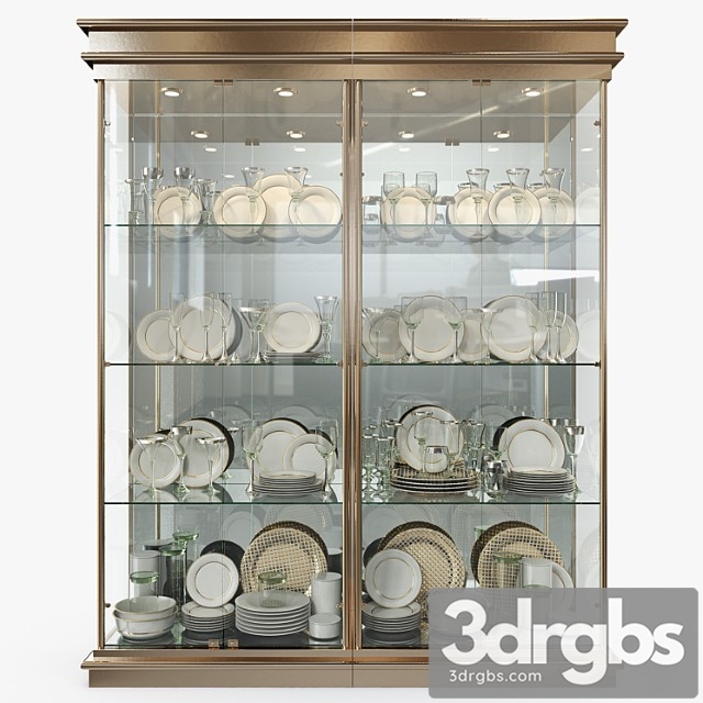 Birgit Israel Pair of American Brass Display Cabinets