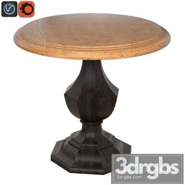Wood Round Accent Table