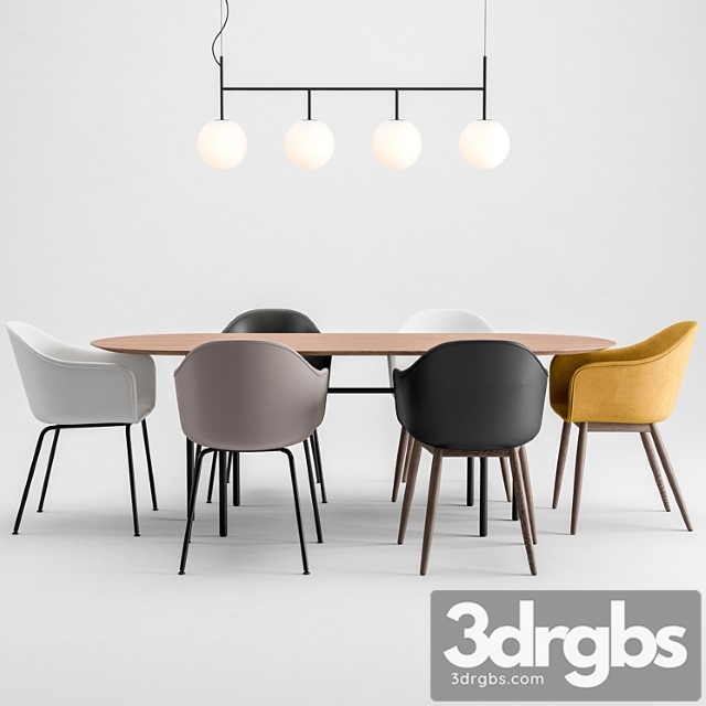 Harbor chair upholstery + snaregade table + tr bulb by menu 2