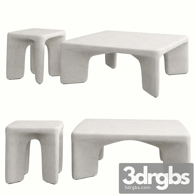 Contemporary Low Leg Concrete Tables