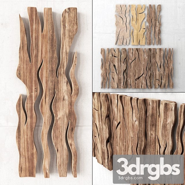 Wooden slab panels