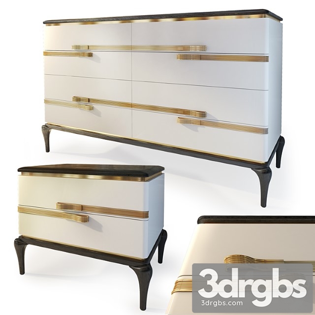 Chest and nightstand dilan. dresser, bedside table by ar arredamenti 2
