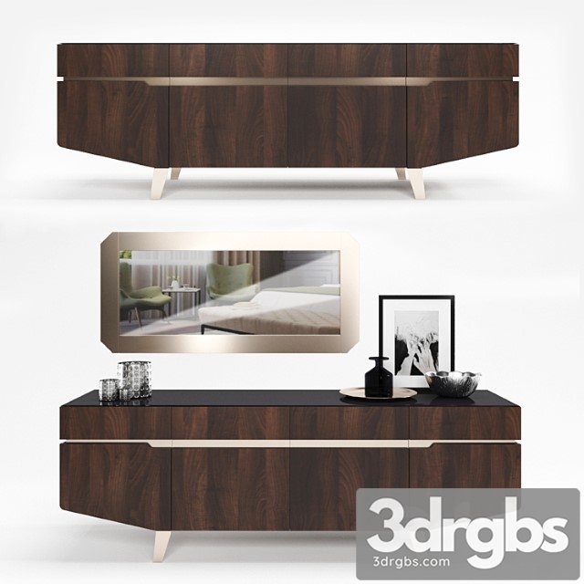 Furniture collection for living room accademia dresser + mirror 2