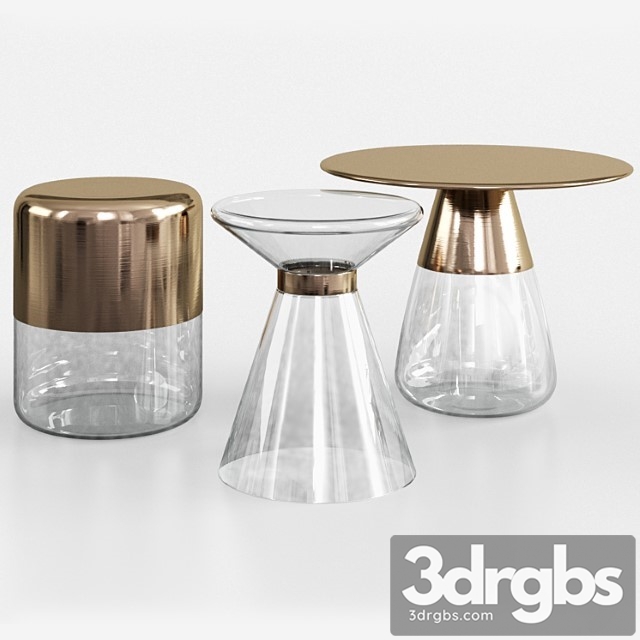 Maisons Du Monde Glass And Gold Metal Side Table