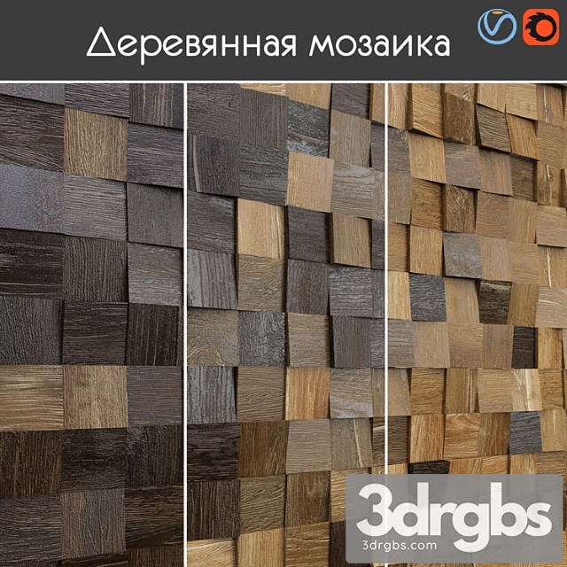 Wood  132 Wooden mosaic, 003
