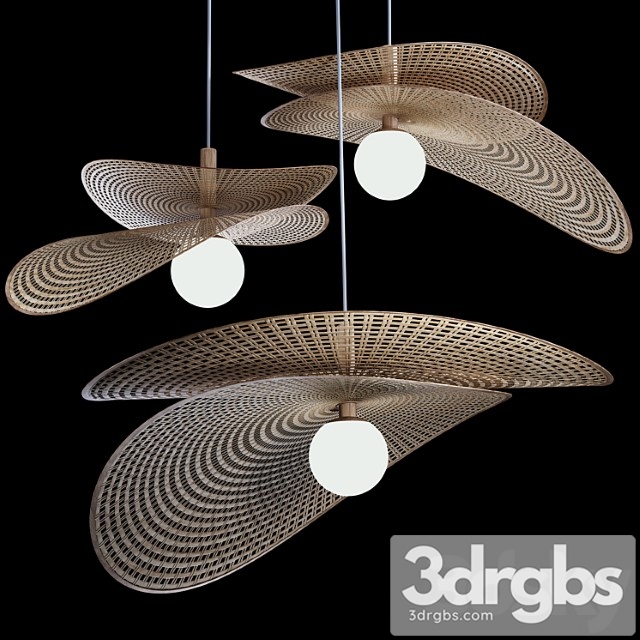 Luciole Rattan Pendant Light By La Vie