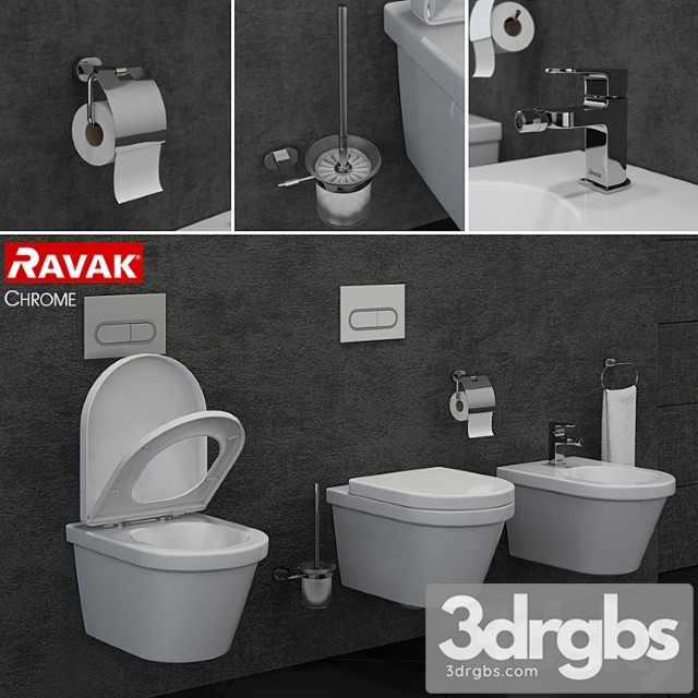 Ravak Chrome Toilet and Bidet