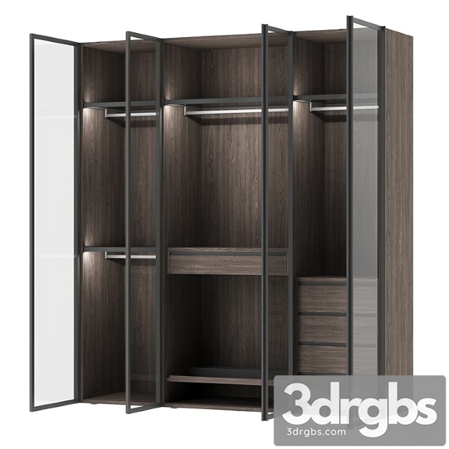 Italian Glass Wardrobe Scrigno From Sangiatsomo