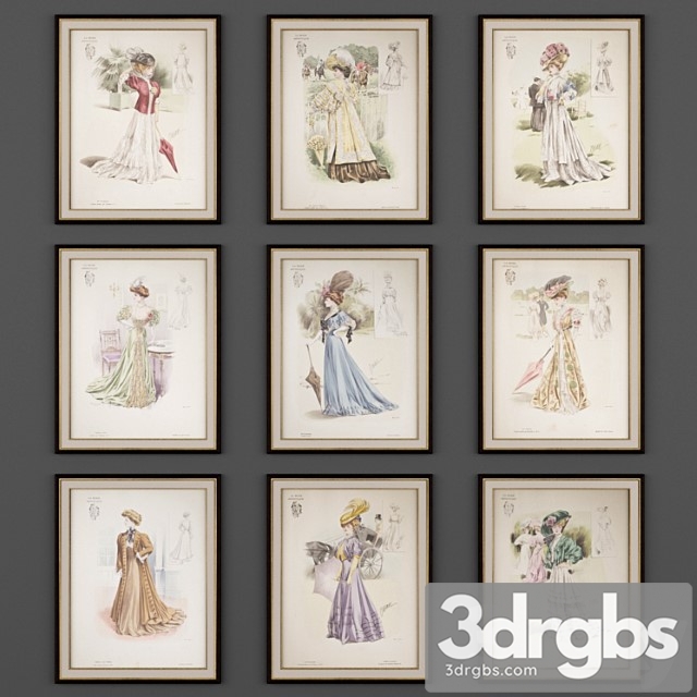 9 Vintage Fashion Engravings