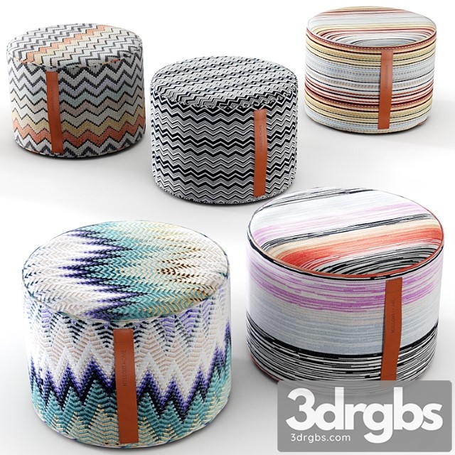 Missoni home poufs 2