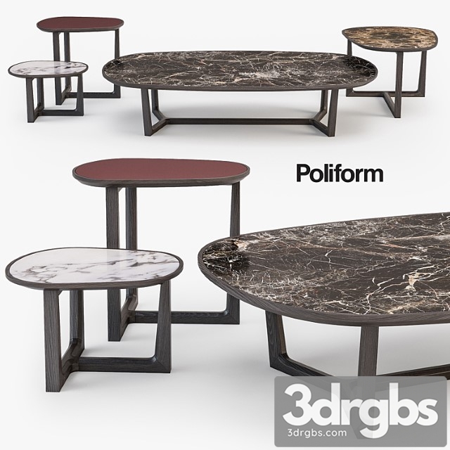 Poliform tridente coffee tables set
