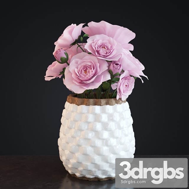 Flowers in crate and barrel rati vase