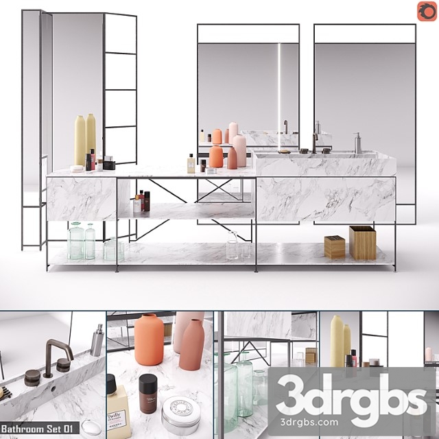 RIG Modules Bathroom With Decor Set 01