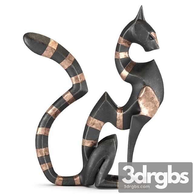 Black cheetah sculpture