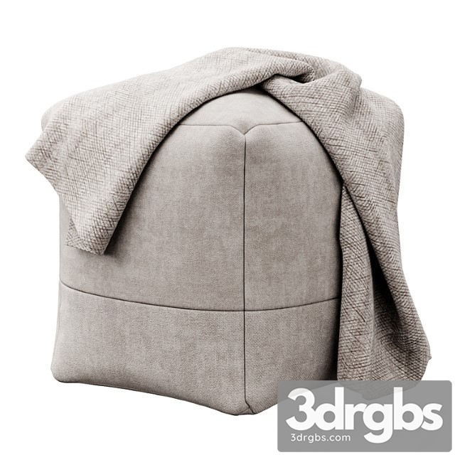 Cotton canvas square pouf by westelm