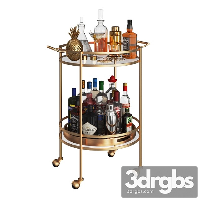 Mini bar beverage table