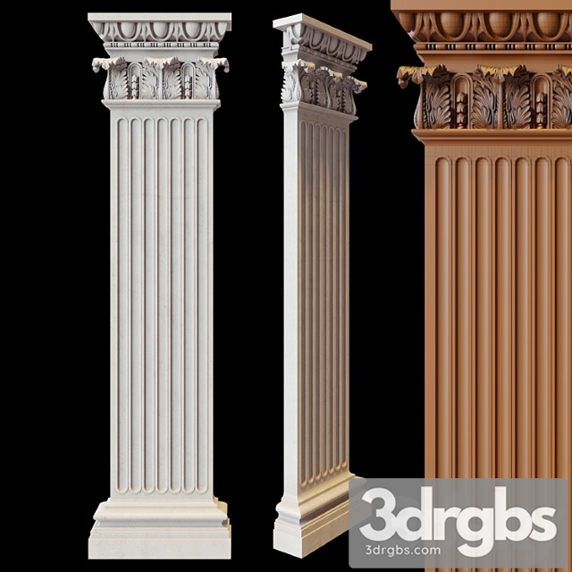 Decorative plaster Half column