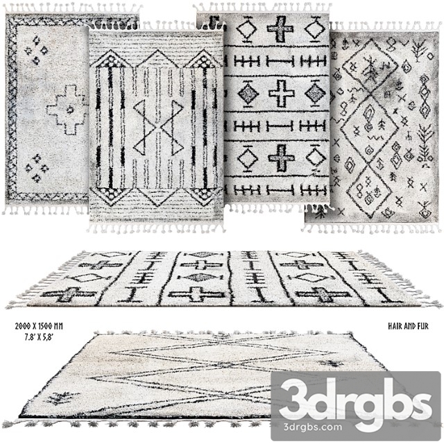 Scandinavian rugs set