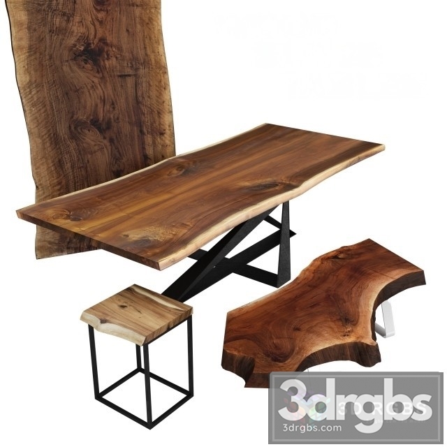 Wood Slabs Table 2