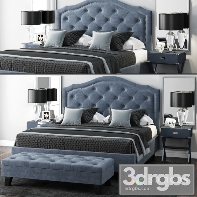 LuXeo Brentwood Queen Tufted Bed