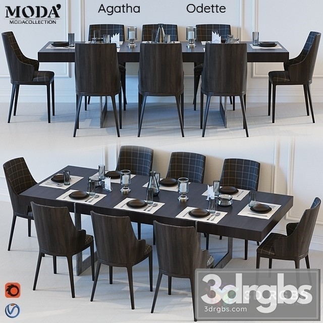 Moda Agatha Odette Table and Chair