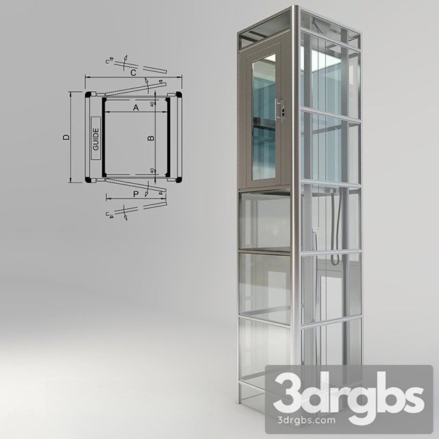 Download Glass Elevator model - 3DRGBs