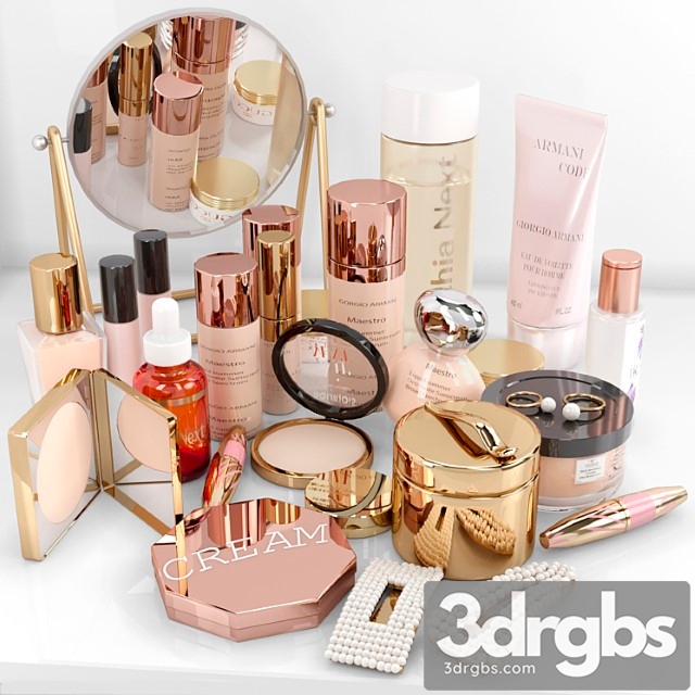 Collection of luxury cosmetics for beauty salons and dressing table. make up