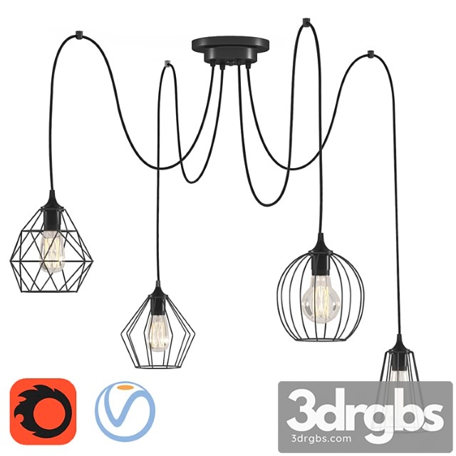 Bagira chandelier 4 lights