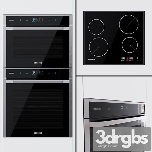 Samsung chef collection - oven nv73j9770rs, compact oven nq50j9530bs and hob c61r1aamst 2