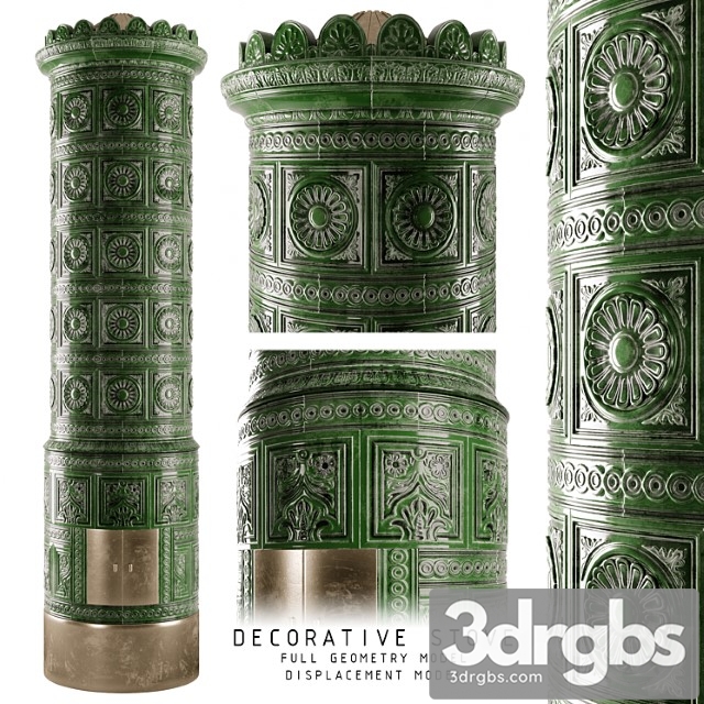 Decorative xix. century tiled stove