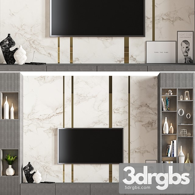 TV Wall Set 01 15