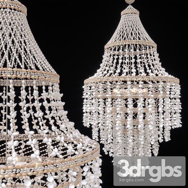 Grand Shell Chandelier D1000