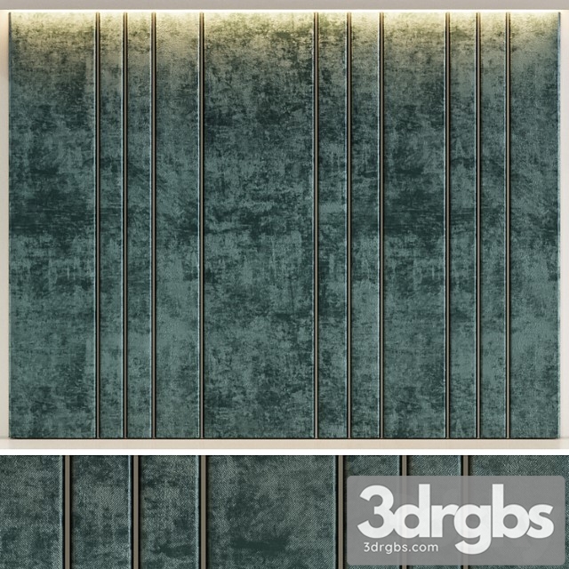 Green velvet decorative panel