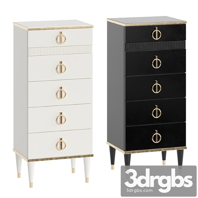 Chest of drawers rimini solo narrow with bar