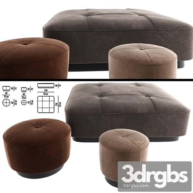 Minnoti jacques poufs velvet 2