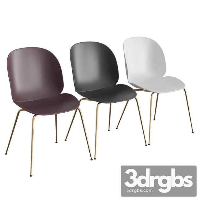 Beetle dining chair un-upholstered conic base 2