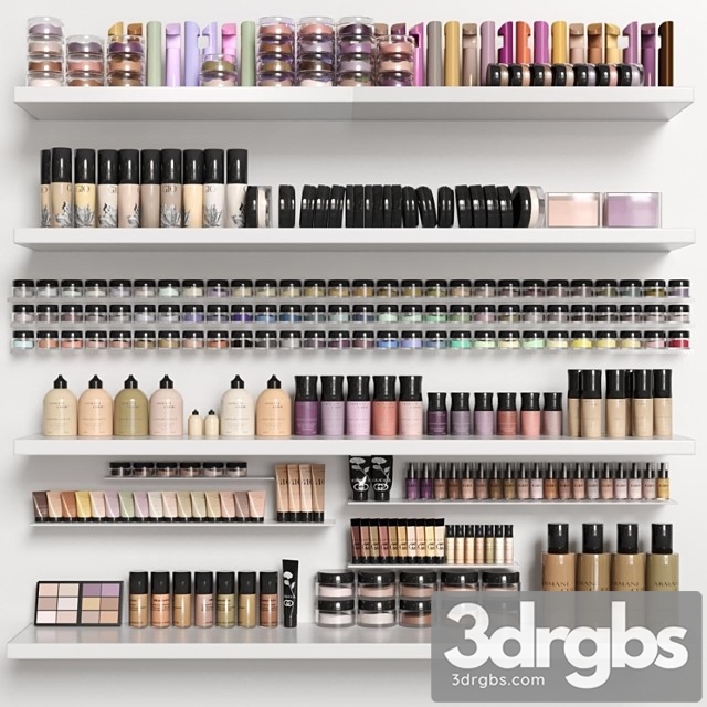 A large set of cosmetics for beauty salons. makeup